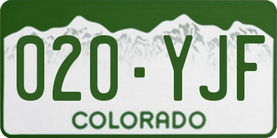 CO license plate 020YJF