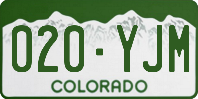 CO license plate 020YJM