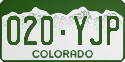 CO license plate 020YJP