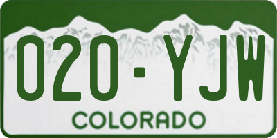 CO license plate 020YJW