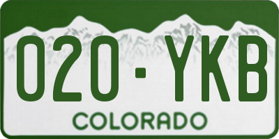 CO license plate 020YKB