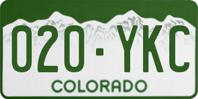 CO license plate 020YKC
