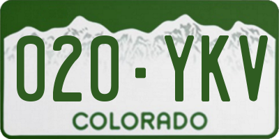 CO license plate 020YKV