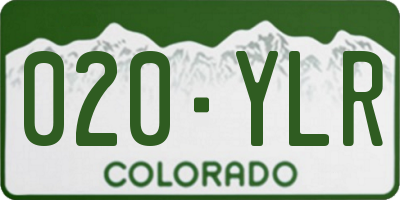 CO license plate 020YLR