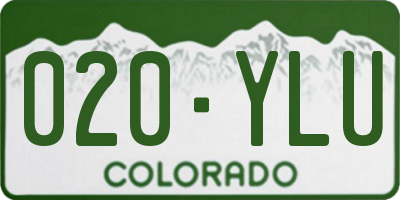 CO license plate 020YLU