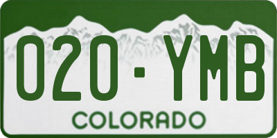 CO license plate 020YMB