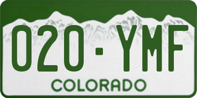 CO license plate 020YMF