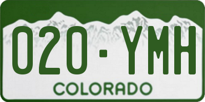 CO license plate 020YMH