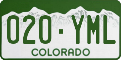 CO license plate 020YML