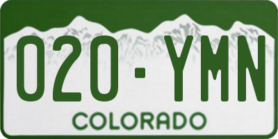 CO license plate 020YMN