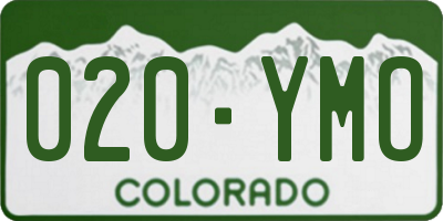 CO license plate 020YMO