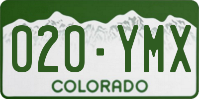 CO license plate 020YMX