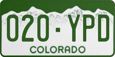 CO license plate 020YPD