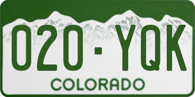CO license plate 020YQK