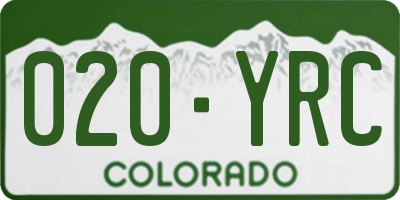 CO license plate 020YRC