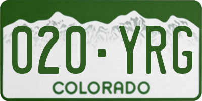 CO license plate 020YRG