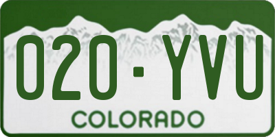 CO license plate 020YVU