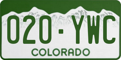 CO license plate 020YWC