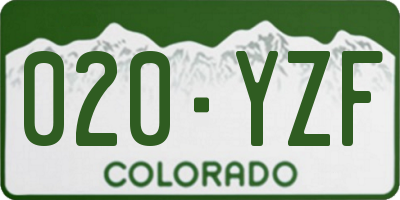 CO license plate 020YZF