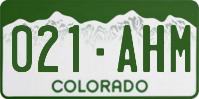 CO license plate 021AHM