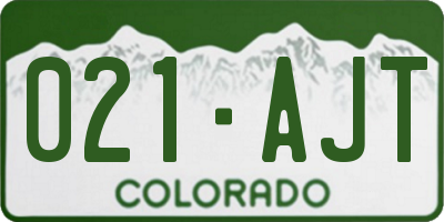 CO license plate 021AJT