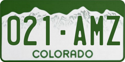 CO license plate 021AMZ