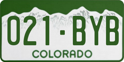 CO license plate 021BYB