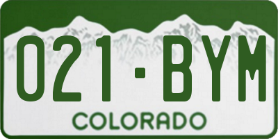 CO license plate 021BYM