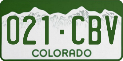 CO license plate 021CBV
