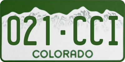 CO license plate 021CCI