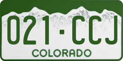 CO license plate 021CCJ