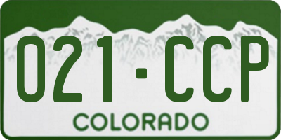 CO license plate 021CCP