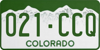 CO license plate 021CCQ