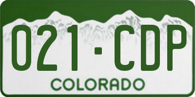 CO license plate 021CDP