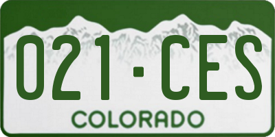 CO license plate 021CES