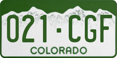 CO license plate 021CGF
