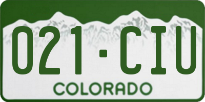 CO license plate 021CIU