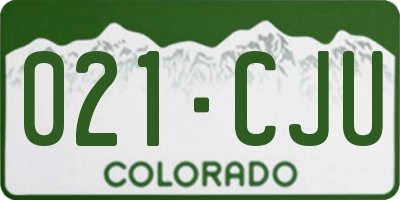 CO license plate 021CJU