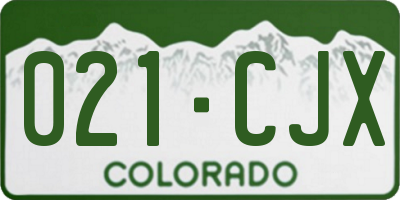 CO license plate 021CJX