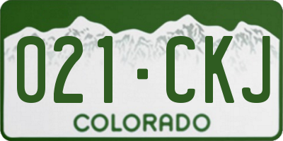 CO license plate 021CKJ