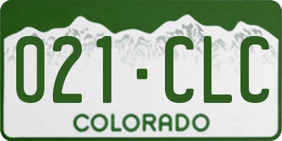 CO license plate 021CLC