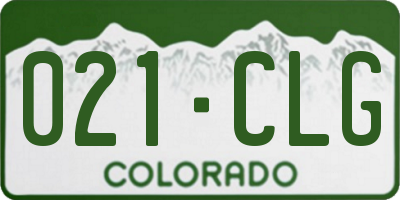 CO license plate 021CLG