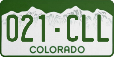 CO license plate 021CLL