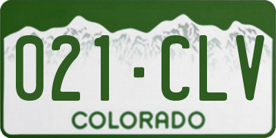 CO license plate 021CLV