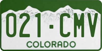 CO license plate 021CMV