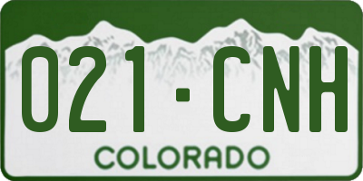 CO license plate 021CNH