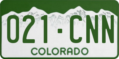 CO license plate 021CNN