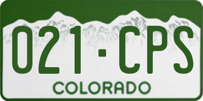 CO license plate 021CPS