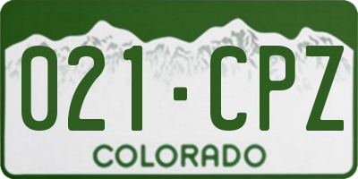 CO license plate 021CPZ