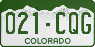 CO license plate 021CQG